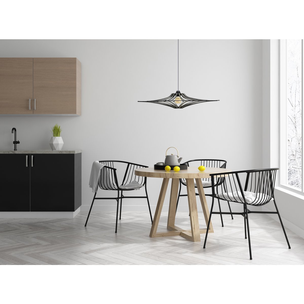 Suspension Design bois noir D65cm SINGING BLACK - Image 3