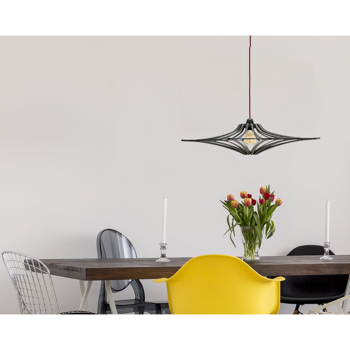 Suspension Design bois noir D65cm SINGING BLACK - Image 5