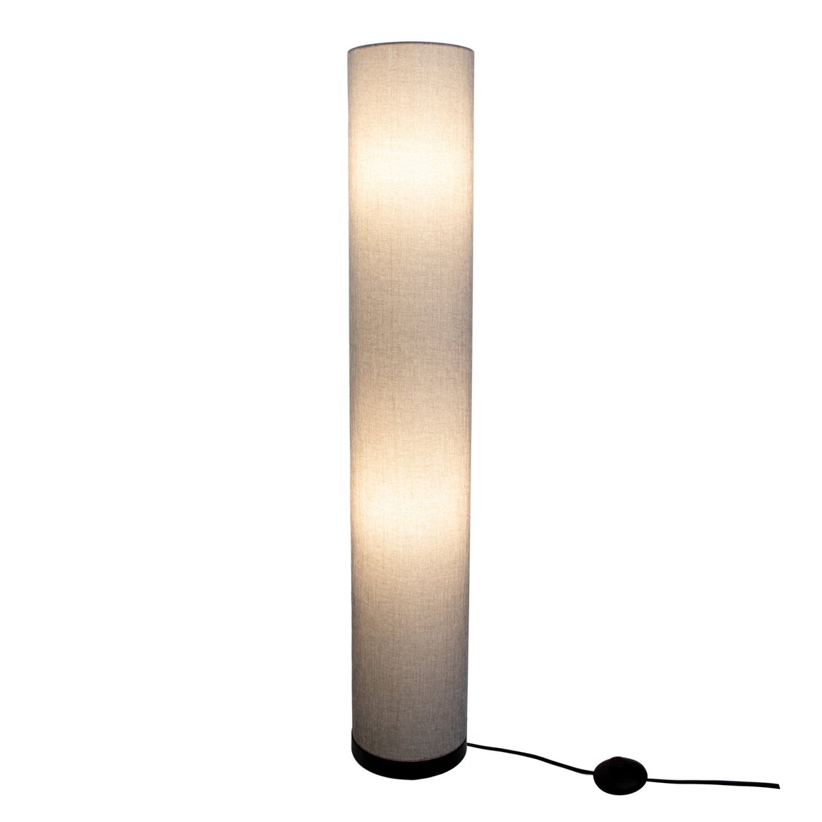 Staande lamp "Beate" Gray gemaakt van metaal en een tekstblazer in grijs, E27 -aansluiting, vloerlamp voor eetkamer, woonkamer, gang of kantoor, ca. - Image 8