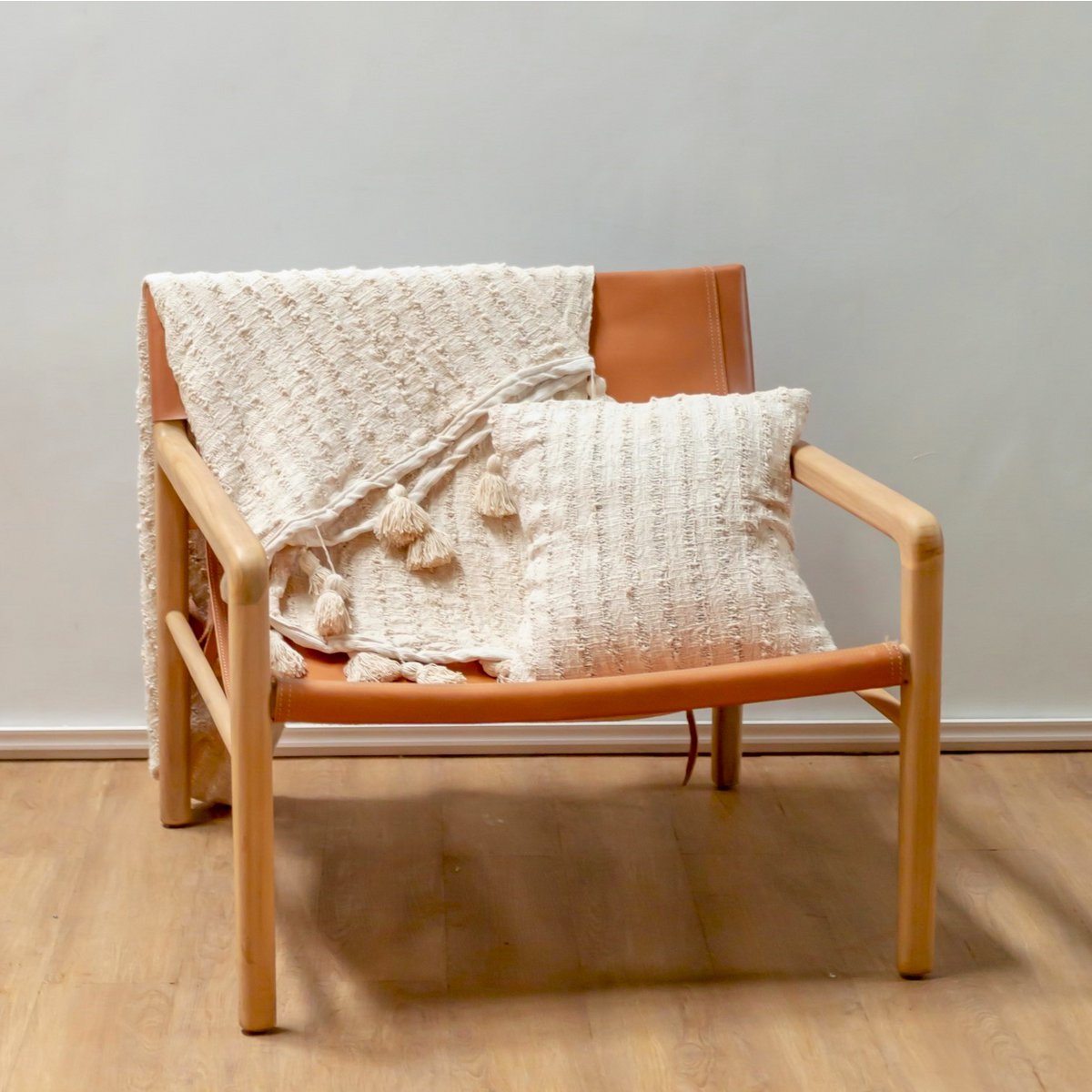 Boho Deken Katoenen Deken Sprei Bedovertrek Bankdeken 110x200 cm TENUN Handgeweven van katoen - Image 5