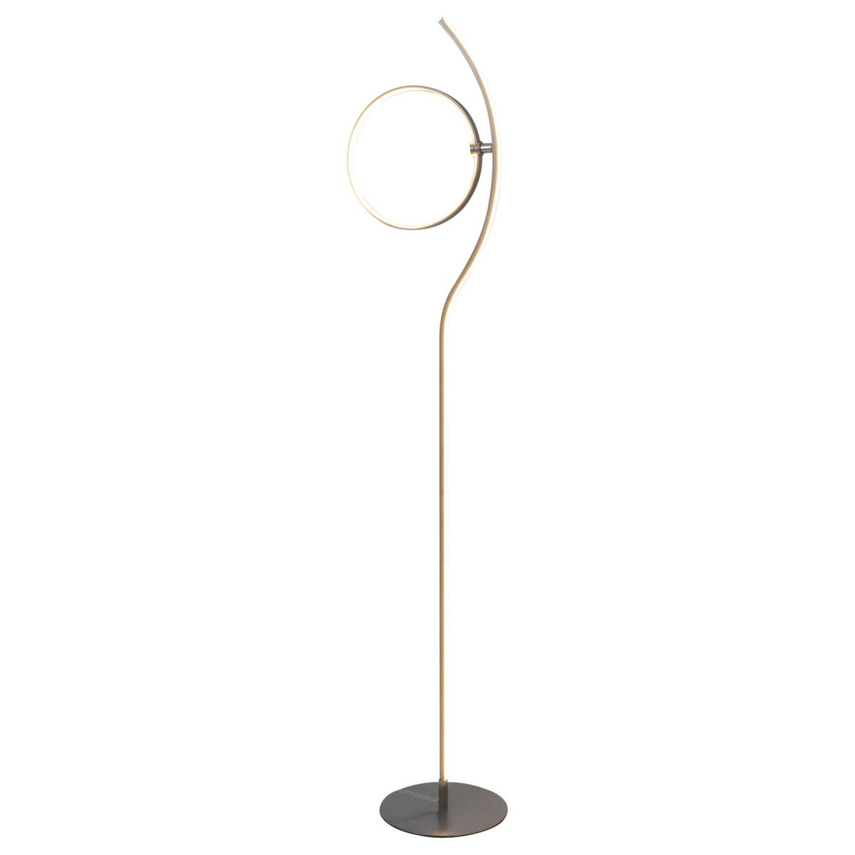 LED staande lamp “luslijn” 150 cm hoog, met geïntegreerde LED -streep, gemaakt van metaal en plastic