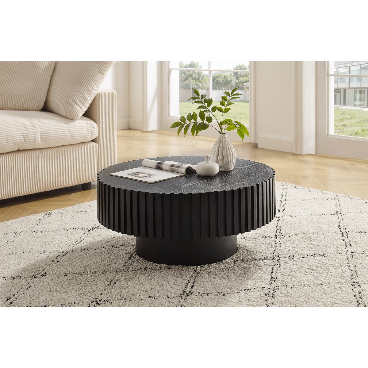 Salontafel Ø 80 cm zwart - Image 2