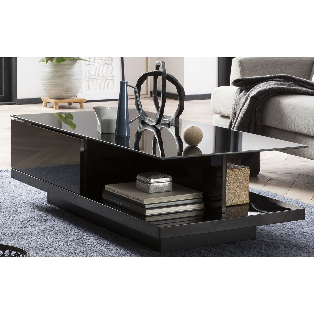Salontafel 120x60x36 cm zwart