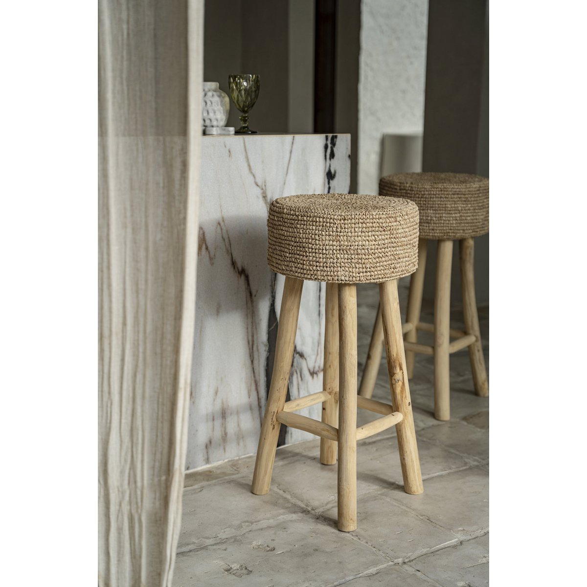 De Raffia-barkruk - Image 3