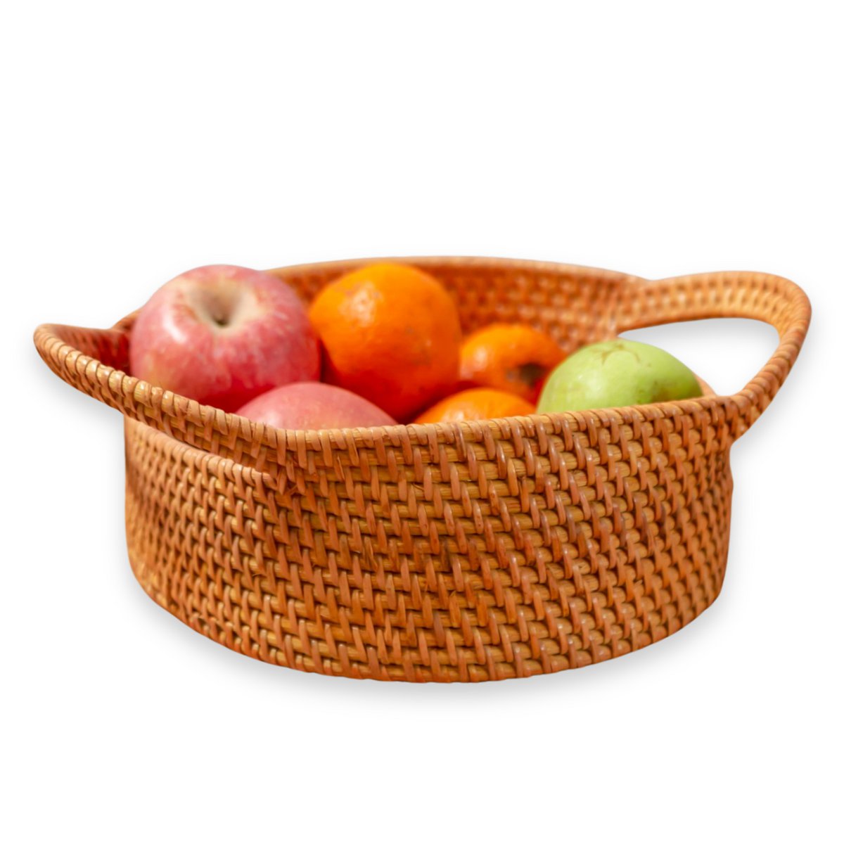 Kleine rotan opbergmand Decoratieve mand SUWARI (2 maten), geweldig als Breasmand of fruitschaal - Image 6