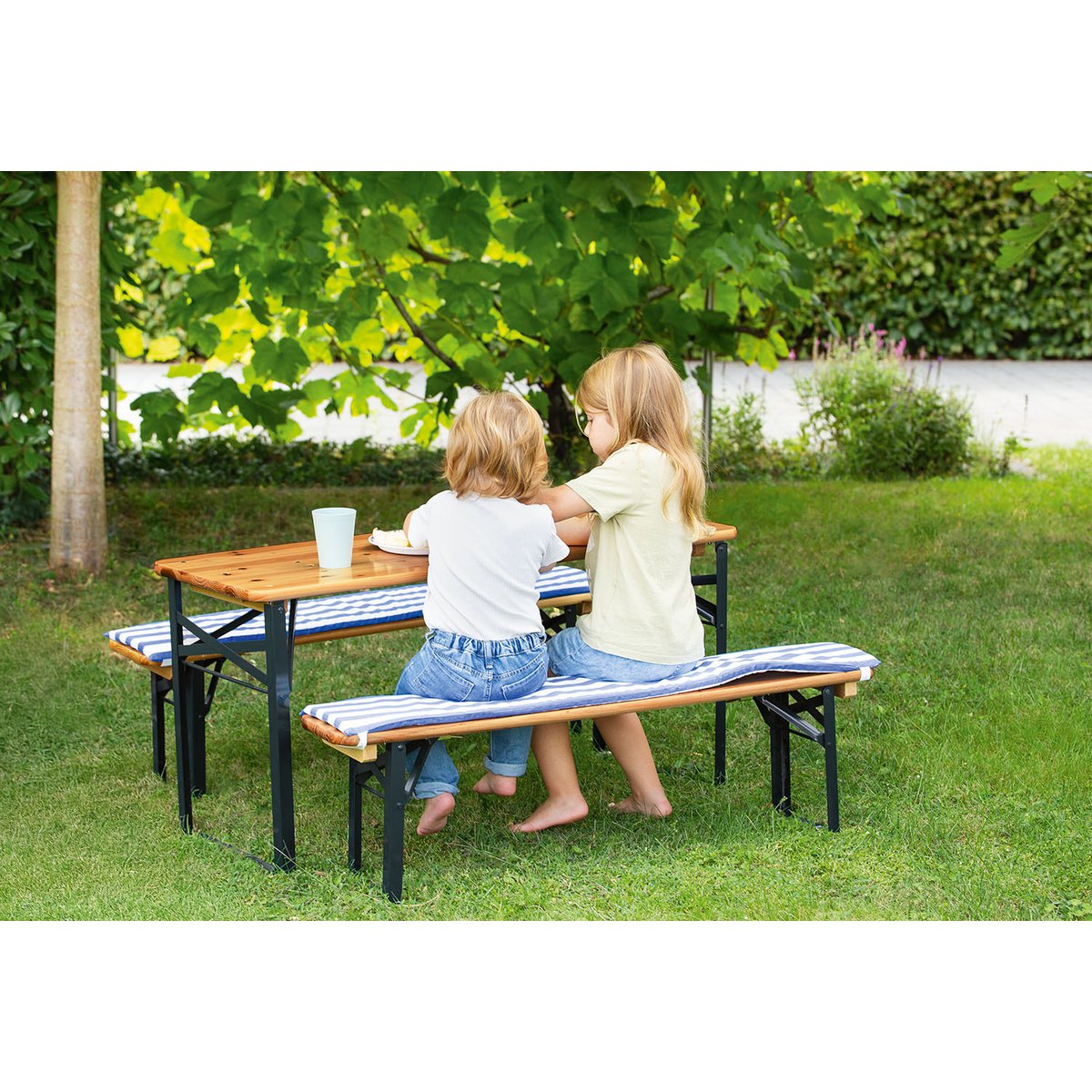 Kinderbank en tafel ingesteld voor buitenfestiviteiten "SEPP", 3 delen - Image 4