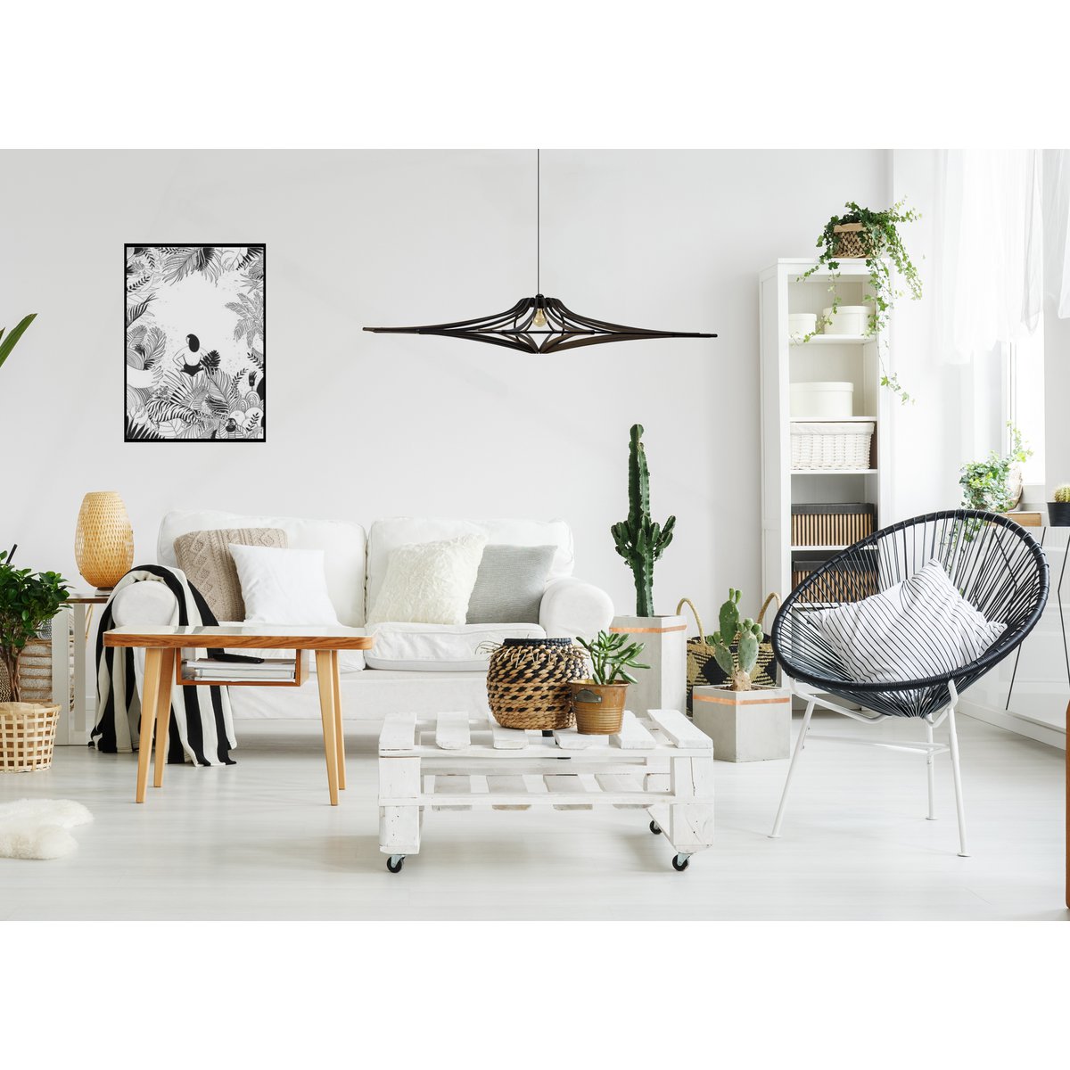 Ophanging Design bois noir D90cm SINGING BLACK - Image 2
