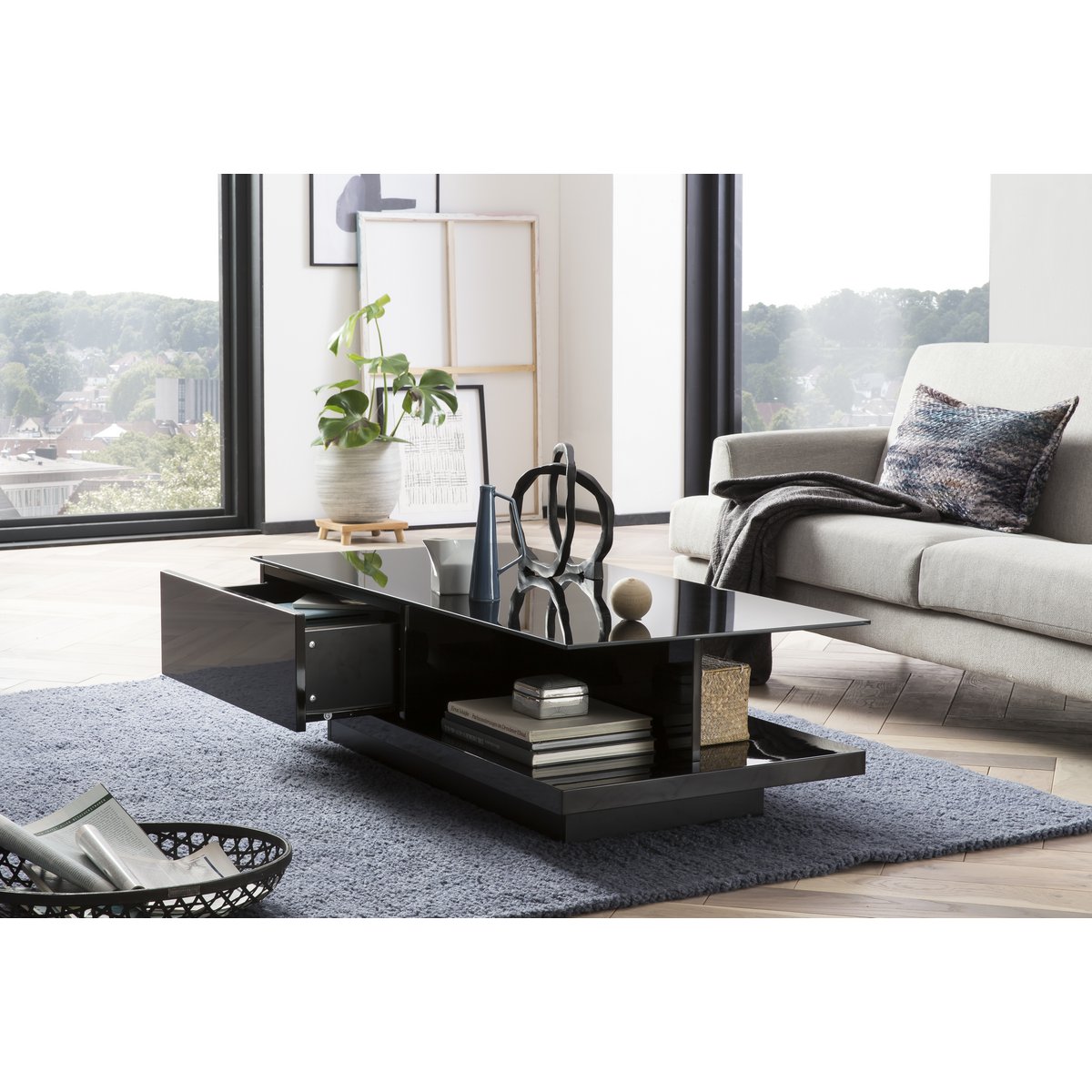 Salontafel 120x60x36 cm zwart - Image 6