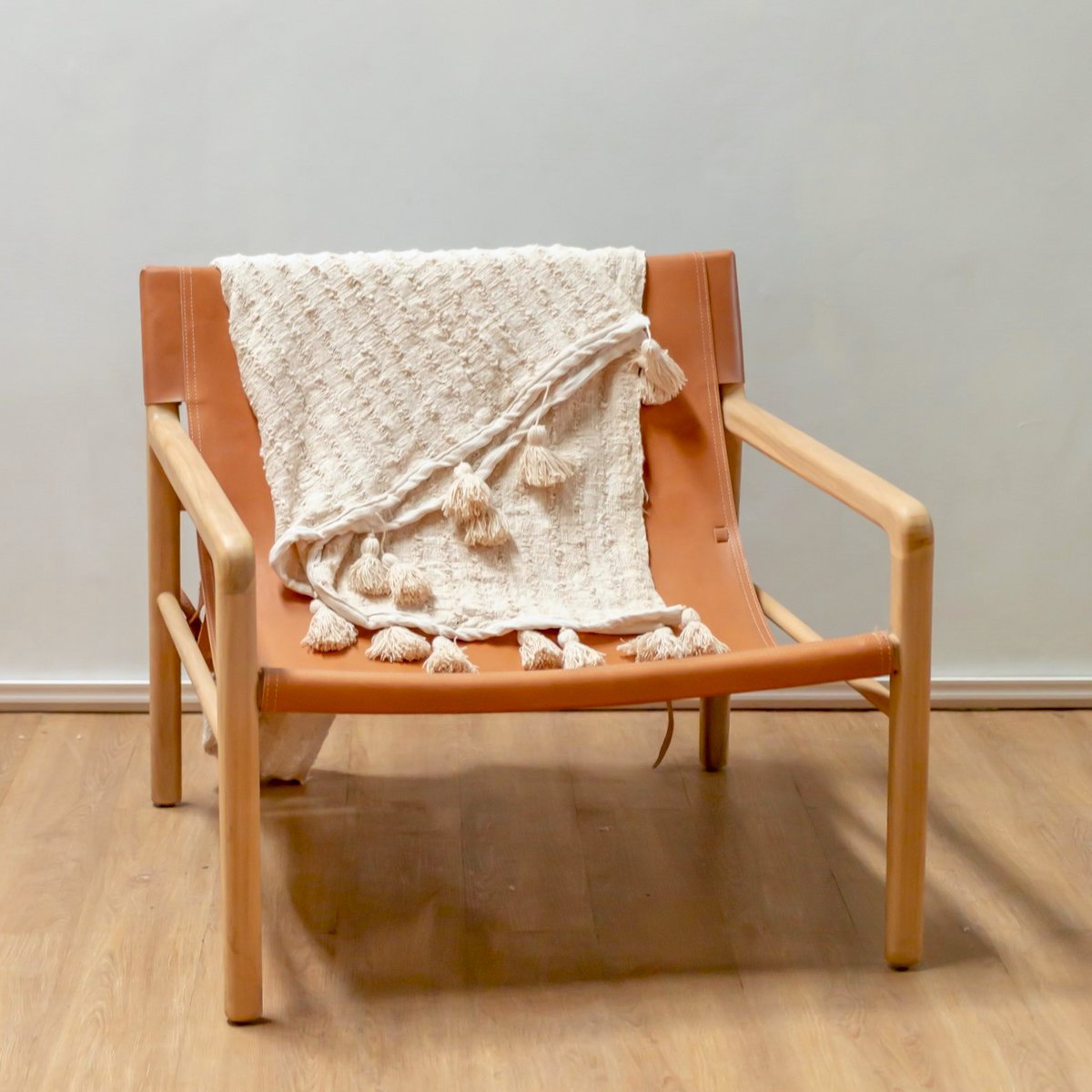 Boho Deken Katoenen Deken Sprei Bedovertrek Bankdeken 110x200 cm TENUN Handgeweven van katoen - Image 3