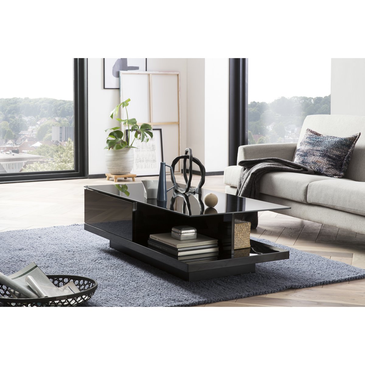 Salontafel 120x60x36 cm zwart - Image 5