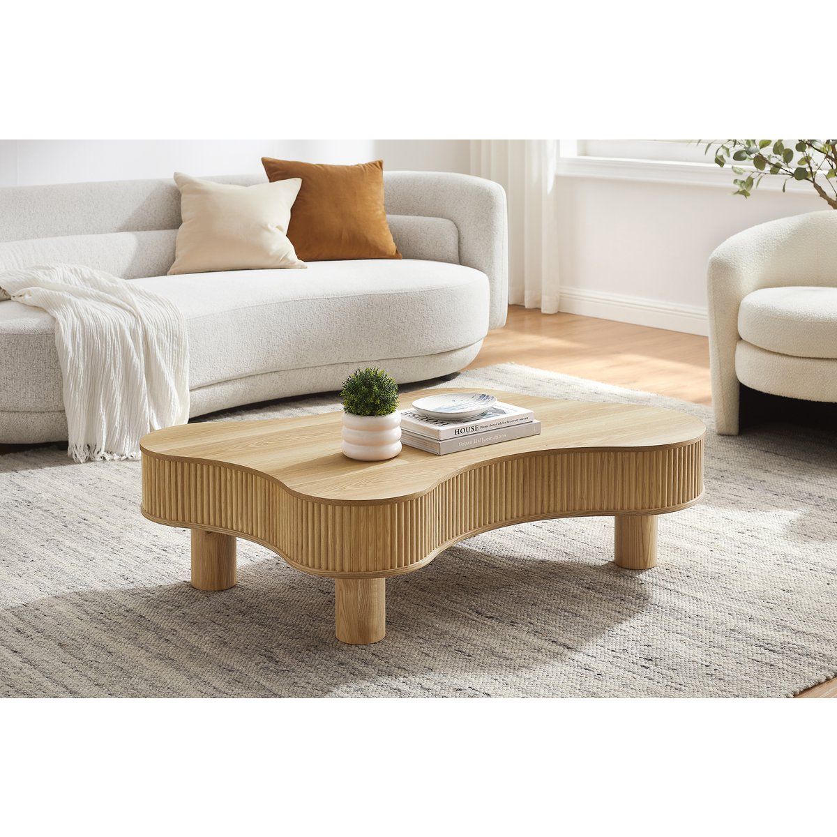 Salontafel 116x77 cm natuur - Image 2
