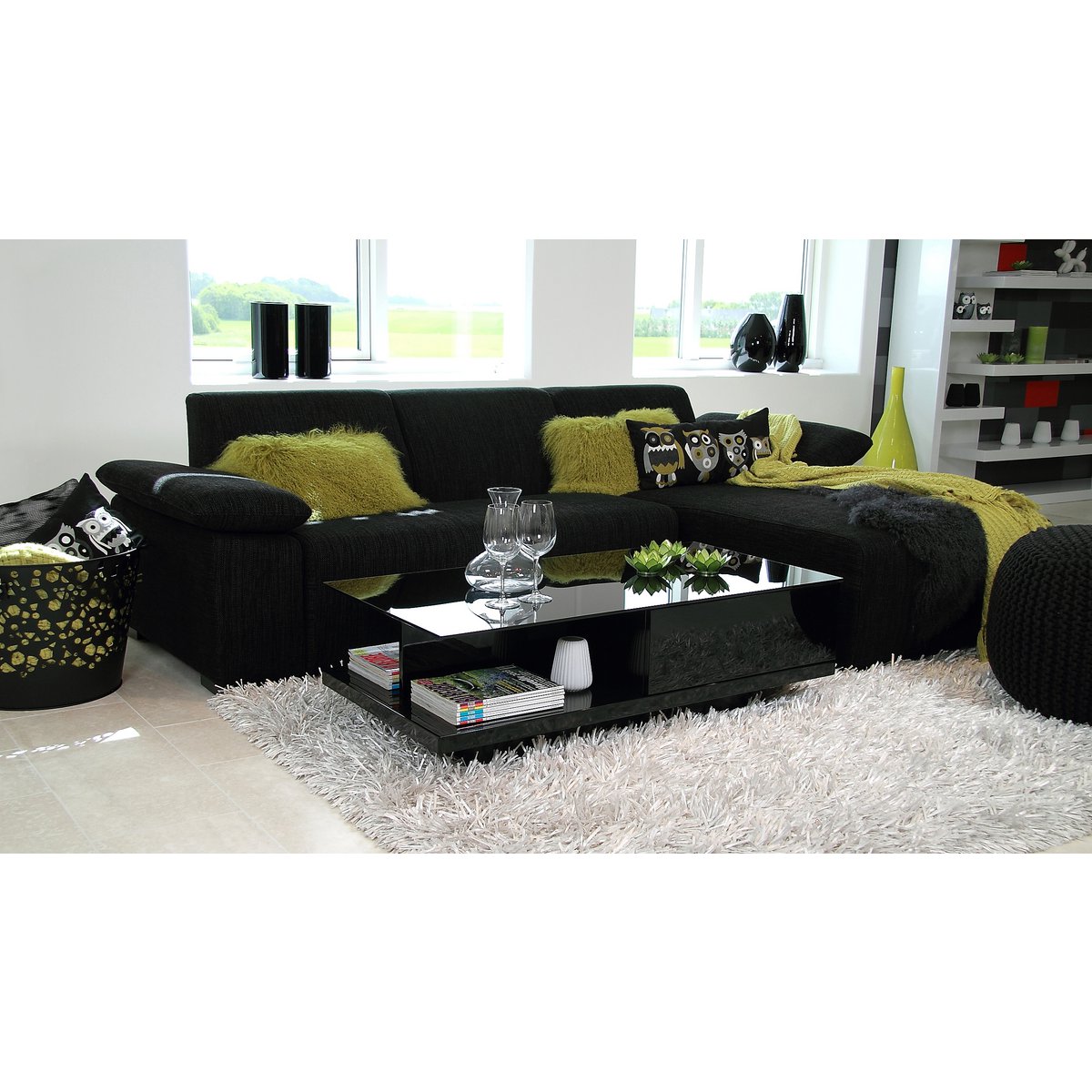 Salontafel 120x60x36 cm zwart - Image 4