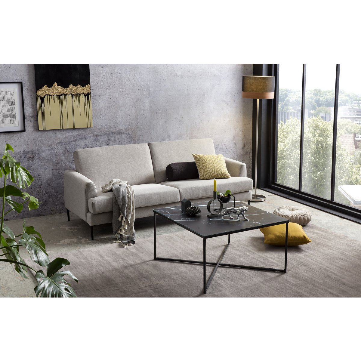 Vloerlamp rond zwart Ø 38 cm - Image 3